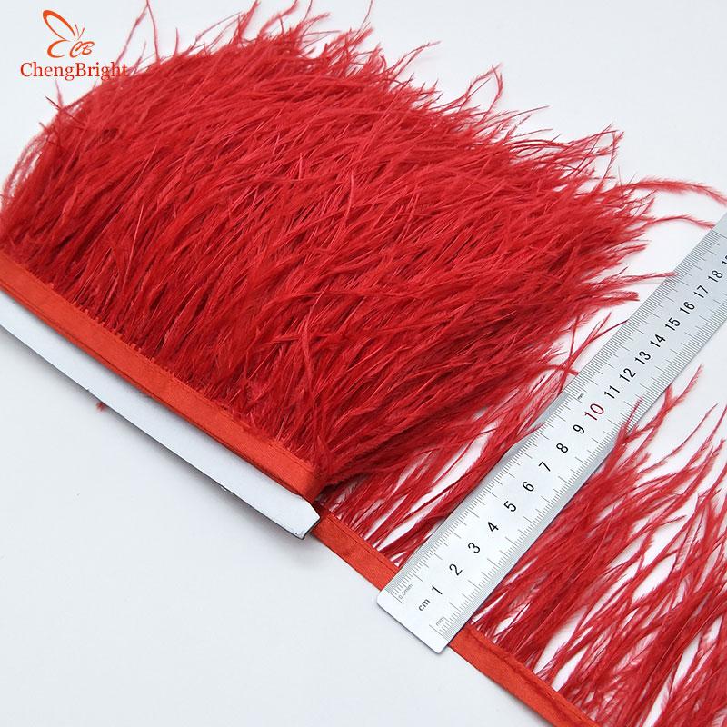 FeatherChengBright High Quality 10Yards Mint Green Ostrich Feather Ribbon Ostrich Feathers Trim Fringe Clothing Decoration