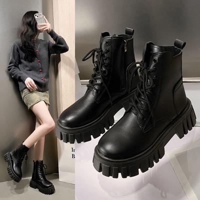Spring and Autumn Martin Boots Women's Muffins and Versatile Short Boots Martin Boots Women Wear Foreign Style European and American Style