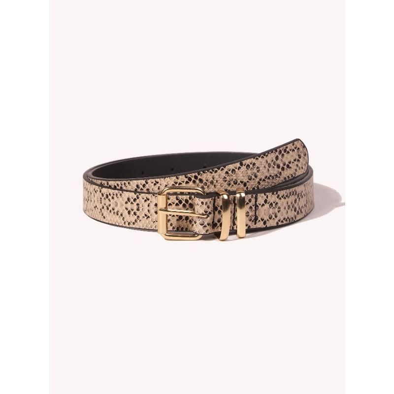 Small New Camouflage Animal Pattern Decorative Women's Thin Belt European and American Versatile Clothing Jeans Belt