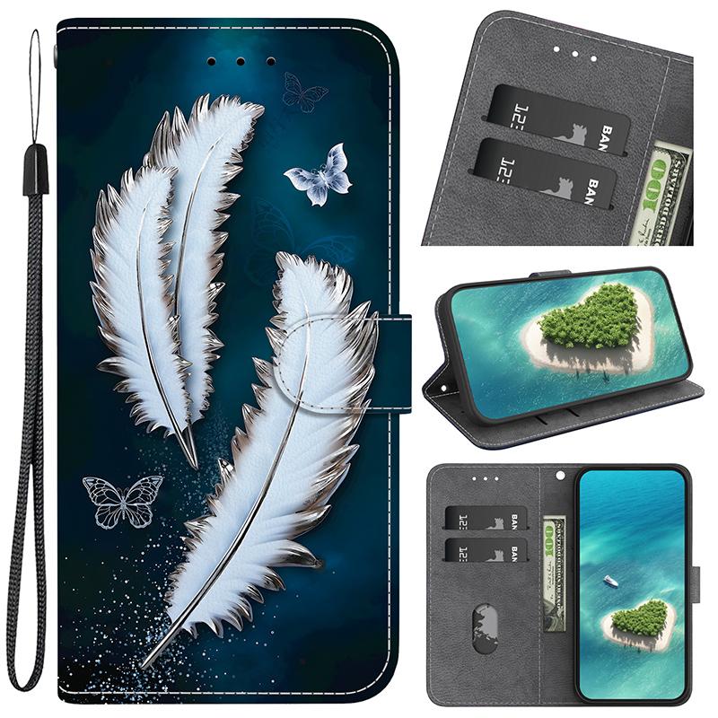 Stand Flip Wallet Case for Xiaomi Poco X6 X3 PRO X7 X6 5G X5 X4 PRO 5G X4 GT X3 NFC X3 GT Flip Painted Pattern Wallet Case