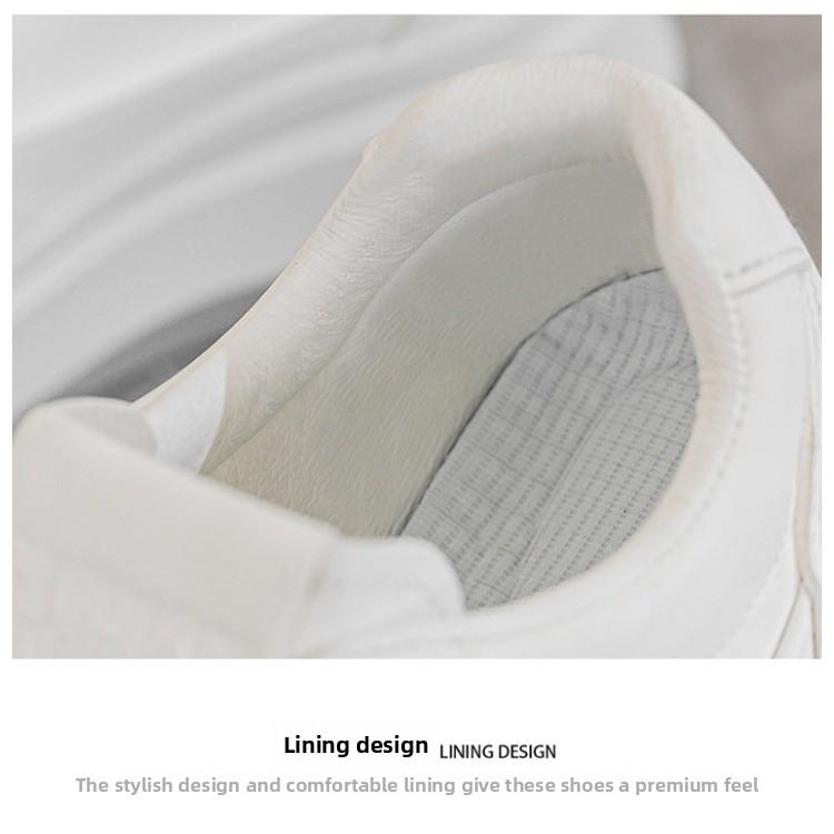 Spring Women's Breathable White Sneakers, Children's Versatile Thick-soled Sport and Casual Board Shoes for Women