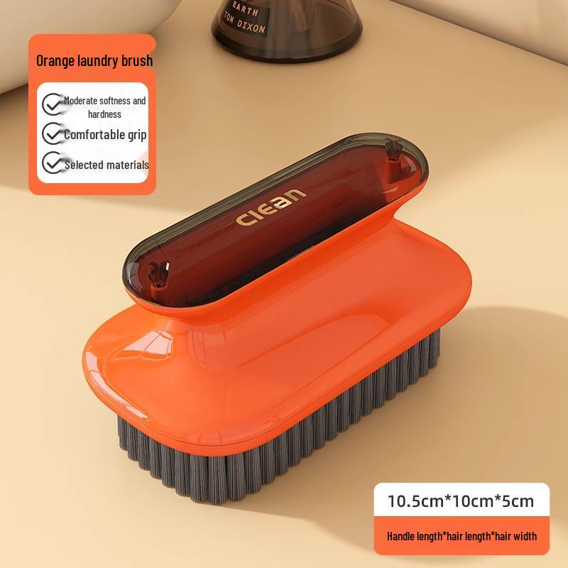 Soft Bristle Shoe Brush - Gentle On Shoes, Multi-Functional Long Handle for Laundry and Cleaning.