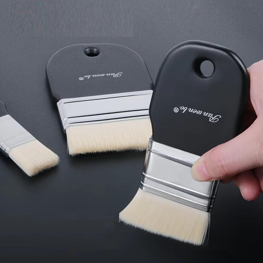 3pcs/set Soft Hair Nylon Paint Brush Plastic Wall Painting Art Supplies  Stationery
