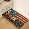 1pc, 2D Flat Printing, Retro American Truck Pattern Indoor Mat, Colorful And Non-Slip, Machine Washable Polyester Carpet, Suitable for Home Decor, Ent