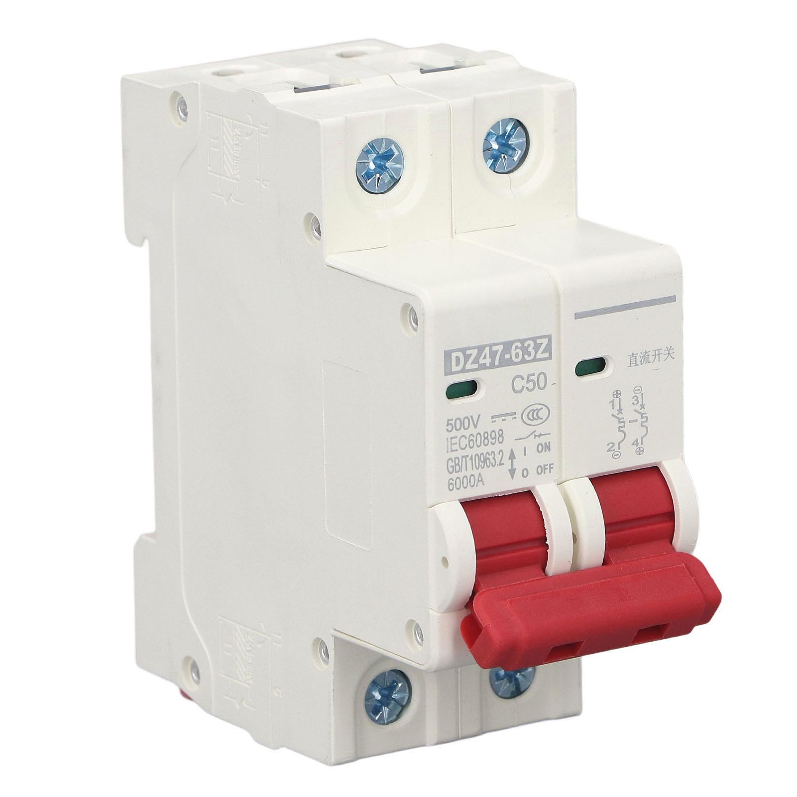 

Автоматичний вимикач мініатюрний постійного струму Міні 50A DZ47 63Z C50 2P Автоматичний вимикач для сонячної фотоелектричної системи DC500V
