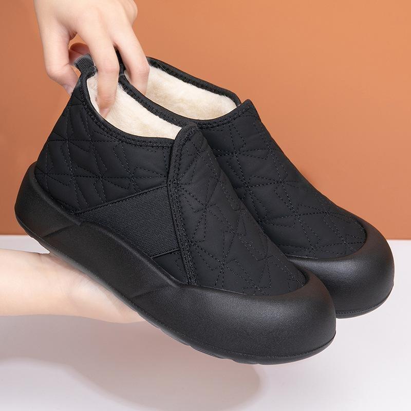 Ladies Winter Platform Snow Boots Anti Slip Warm Faux Fur Lining Ankle Booties Water Resistant Comfortable Fuzzy Walking Short Boots