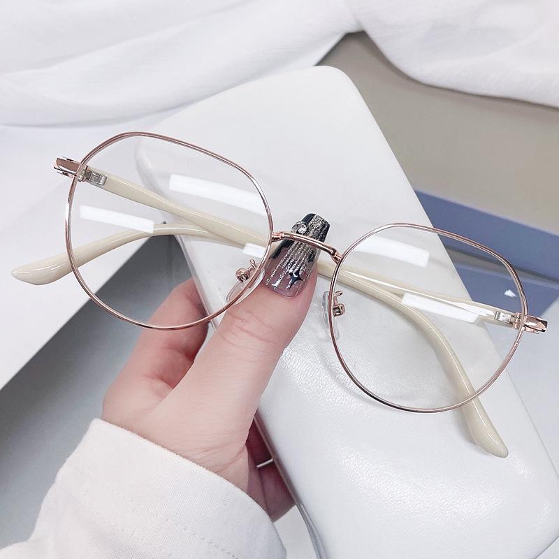 Unisex Fashion Glasses Women Trendy Round Anti Blue Light Eyeglasses Men Ultralight Computer Eyewear