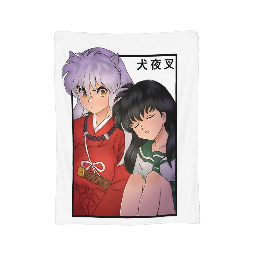 Fox Samurai Japanese Anime Coral Fleece Plush Throw Blanket Inuyashas Blanket for Bed Couch Ultra-Soft Quilt,