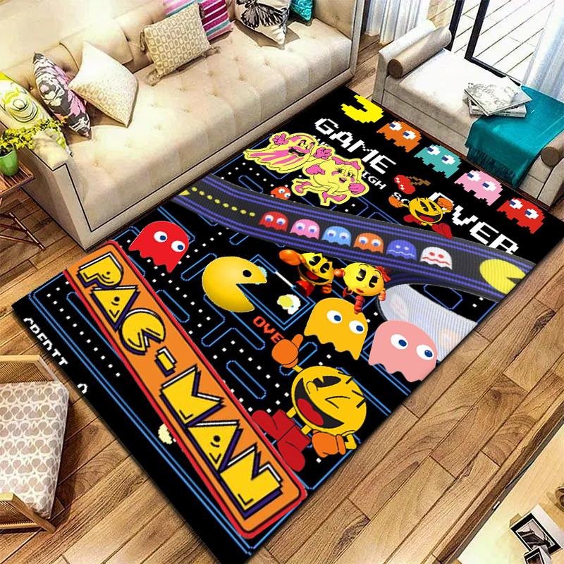 Pac-Man Carpet Rug for Living Room Bedroom Home Sofa Decoration,Kids play Non-slip Floor Mat