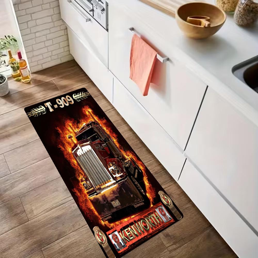 Kw Heavy Trucks Kitchen Mats Durable Bathroom Pads Comfortable Rugs Carpets For Kitchen Home Office Sink Laundry Room Bathroom Decor