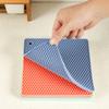 18cm Square Silicone Mat Heat Resistant Potholder Dining Table Placemat Non-slip Pot Holder Cup Coaster Kitchen Accessories