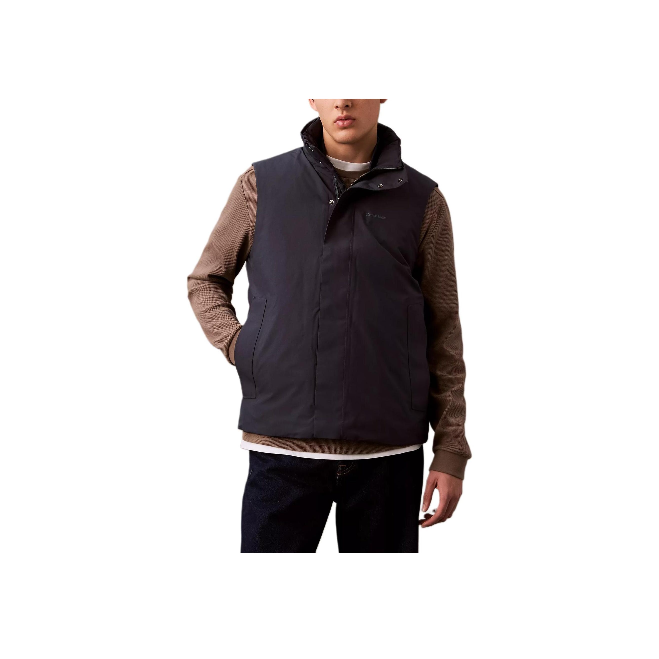 

Calvin Klein Stand Collar Solid Color Warm Windproof Waterproof Vest Men vests Deep-Sapphire 40EM590-411 XS