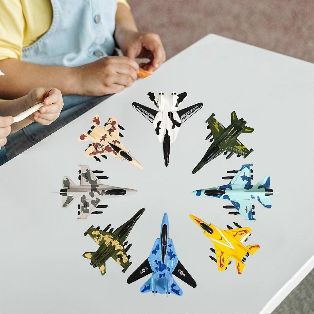 8Pcs Alloy Fighter Toys Ornament Souvenir Durability Decorative Toy Aircraft