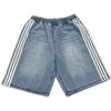 Summer New Casual Denim Shorts Y2K Side Striped Pattern Shorts Men Street Retro Harajuku Hip Hop Loose High Waist Sports Shorts
