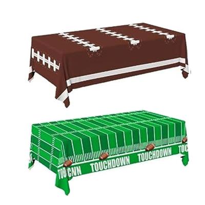 Football Party Supplies Touchdown Tablecloths Durable and Waterproof Plastic Table Cover Ideal For Kids Birthday Parties