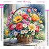 Art Vase Bouquet Diamond Painting  Full Round Diamond Mosaic Landscape Colorful Cross Stitch Kits Room Home Decor Gifts