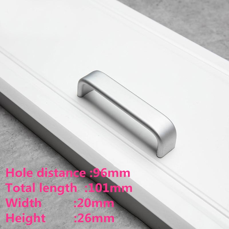 European Oxidation Matte Cabinet Handles Aluminum Alloy Door Knobs  Holder Case Box Puller Kitchen Cabinet Pulls Drawer Pulls