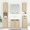 Bathroom Cabinet with Storage Sonoma Oak Finish 64.5 x 33.5 x 59 cm