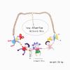 Japanese and Korean creative cartoon handmade rice beads fun three-dimensional villain collarbone chain casual cute fashion style