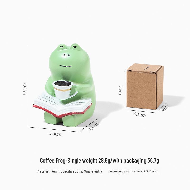 Japanese Frog Coffee Table Ornament: Cartoon Miniature Healing Rocking Chair Decoration