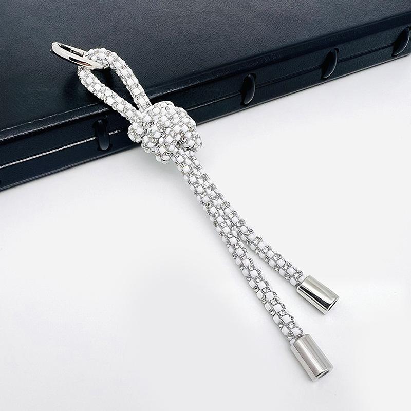 Handmade Butterfly Knot Flash Mobile Phone Pendant Bag Accessory Elegant Personality Style Keychain Decoration