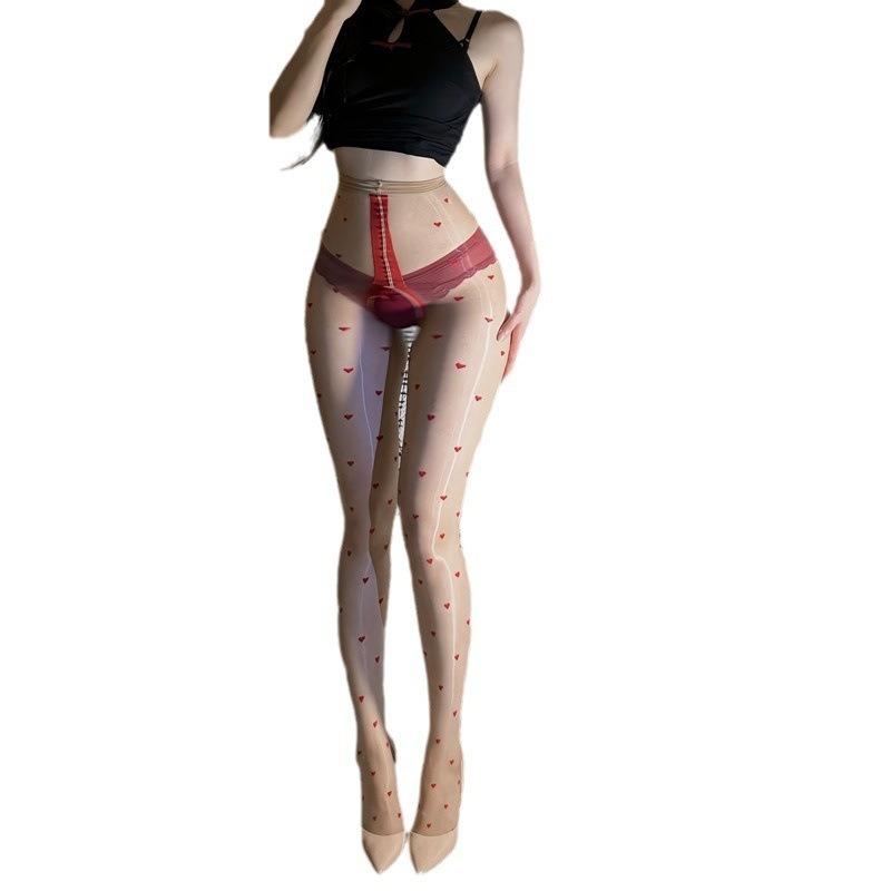 Sex underwear pure desire spice girl love polka dots aurora oily open stockings sexy black silk ultra-thin sex stockings
