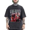 Camisetas con Estampado de Chica Jugadora de Videojuegos Cena Amor y Espacio Profundo Unisex Retro Lavado Oversize Moda Algodón de Alta Calidad