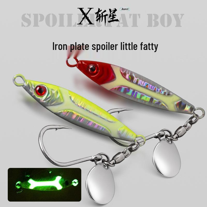 

Пухлая джиг-пластина с крючком и блестками для морской рыбалки: Рыба-ремень, Скумбрия, Королевская макрель (30г, 40г, 60г, 80г) 30g Bare Plate