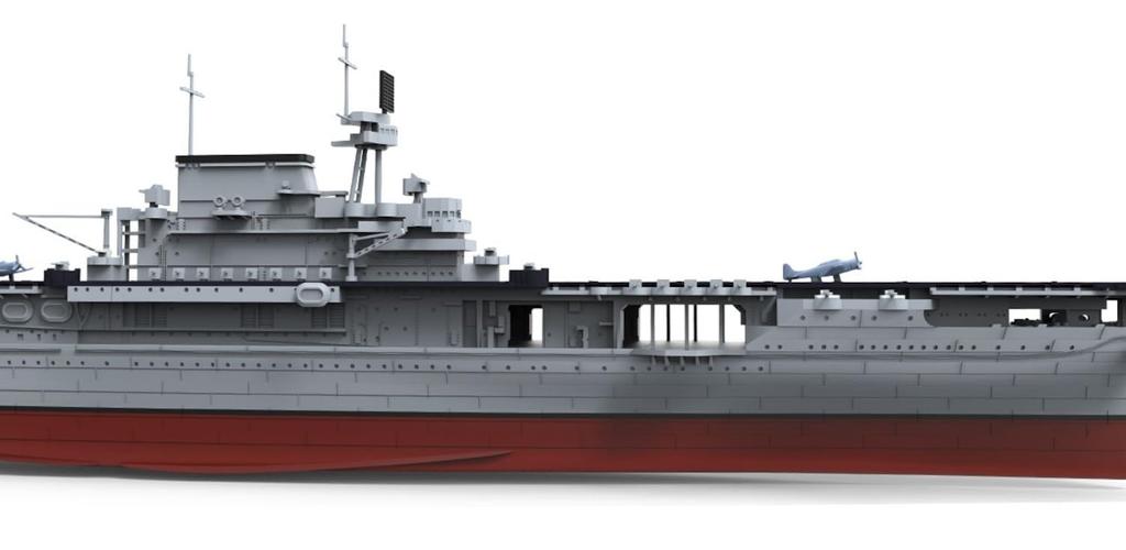 MENG Model letadlové lodi US Navy Enterprise Plastový model MPS005 1/700 CV-6