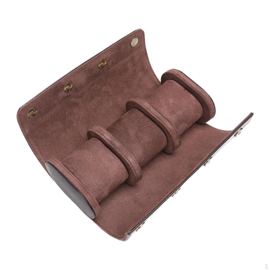 Watch Roll Travel Case Display Container Portable Multifunctional Protection Holder for Gift