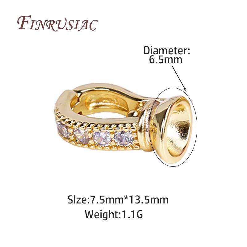 18K Gold Plated Connectors For Jewelry,Brass Zircon Clasps For Bracelets Accessories,DIY Jewelry Making Supplies,Pearl Clasp