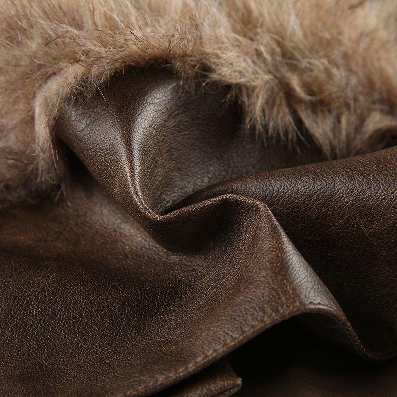 Fashion Fur Patchwork Leather Skirt Women's Short Low Waist Slim Fit Hot Girl Hip Skirt