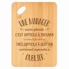 Planche à découper - PLANETEE - Plateau Apéro gravé «Une Manager aussi géniale» - Bambou - 30x20x1 cm - Trou 24 mm