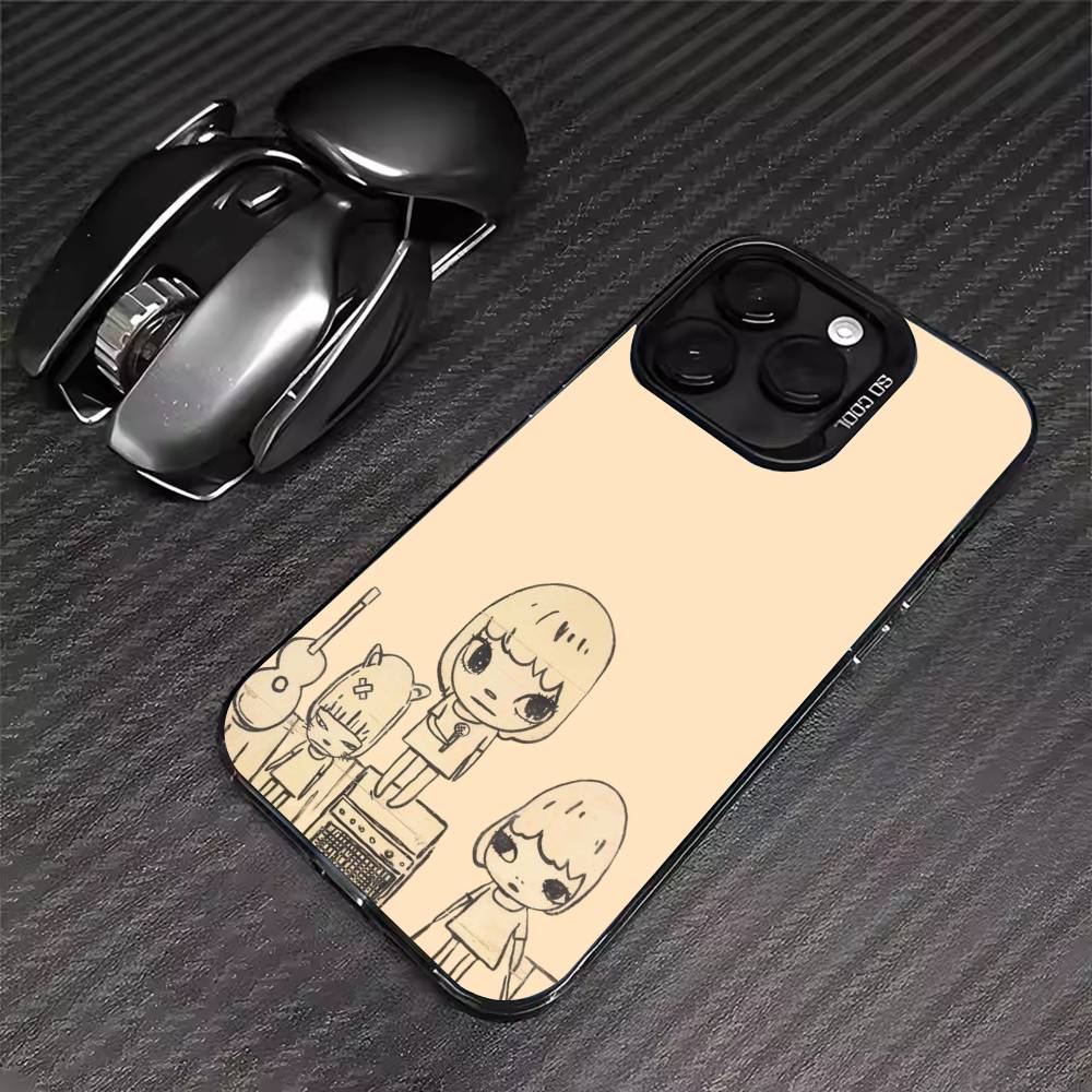 Y-Yoshitomo N-Nara Phone Case For iPhone 17 16 15 14 13 12 11 Pro Max XS Max 7 8 Plus Shockproof Silicone Matte Cover