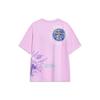 Li-Ning X Steven Harrington Cartoon Print Round Neck Short Sleeve T-Shirt Unisex Tops Pink AHST075-2