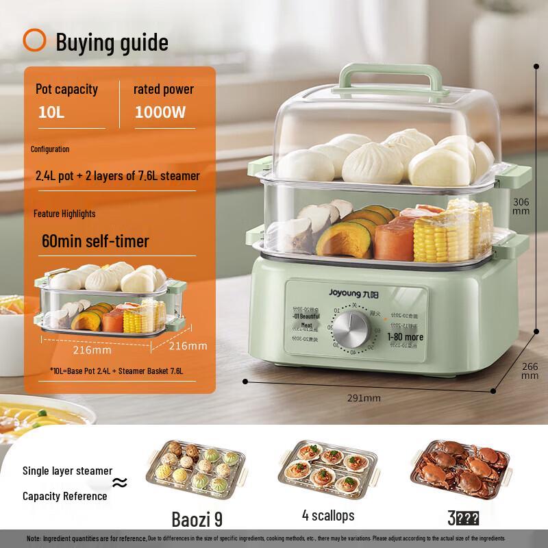 Joyoung Electric Steamer CN plug (adapter included)