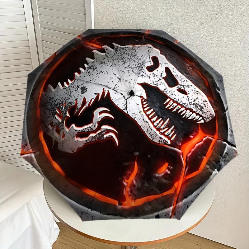 1PC Dinosaur Skull Automatic Folding Umbrella | Vibrant Motif & Compact Design for Everyoneyy250930028
