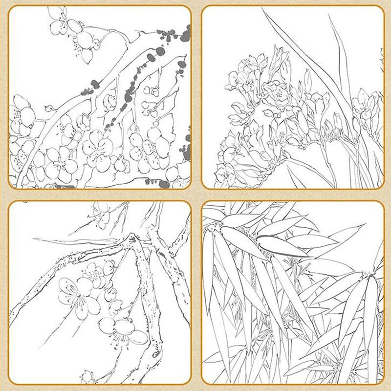 Pittura Cinese Disegno Bianco Album da Copia Stile Carta per Calligrafia Cinese Libro Per Pratica di Scrittura per Principianti