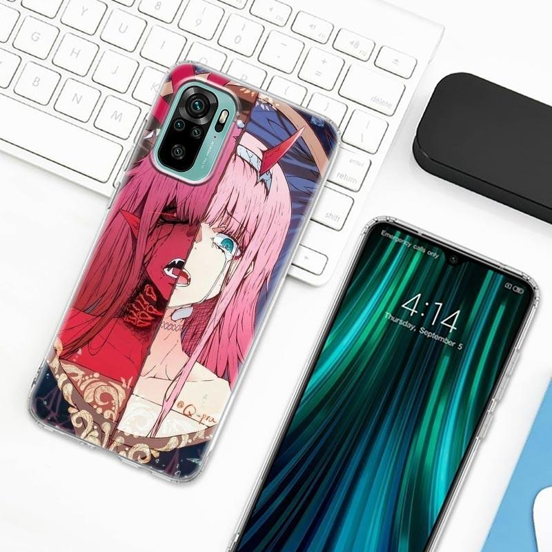 Carcasă de telefon Zero Two Anime Darling In The Franxx pentru Xiaomi Redmi Note 9s 8 11 7 9 10 Pro 10s 11s Note 8Pro K40 transparentă