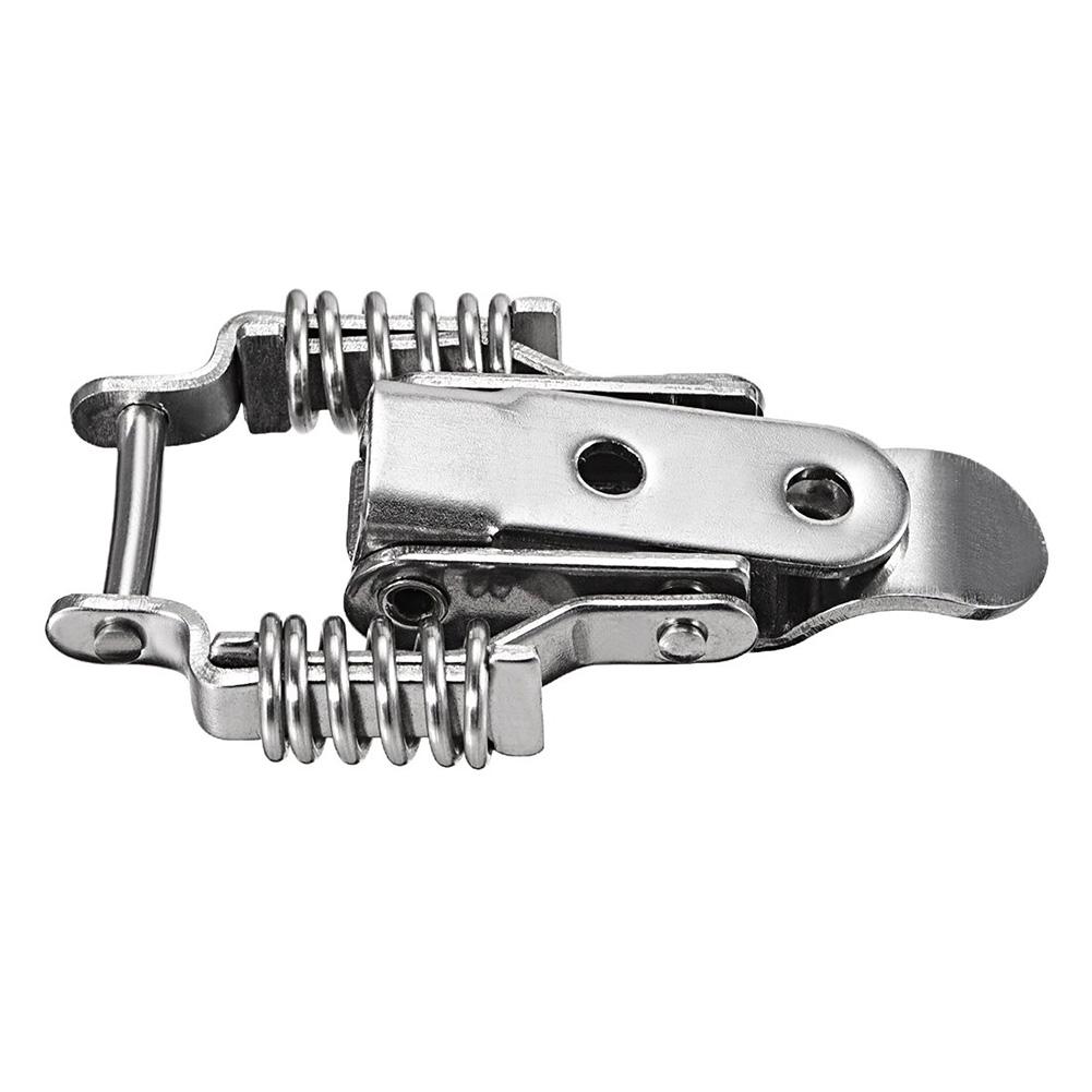 2 stücke/4 stücke Toolbox Ziehen Kompression Frühling Toggle Latch Fangen Clamp Silber Legierung Scharnier Für DIY Handwerk Kleine Drawe