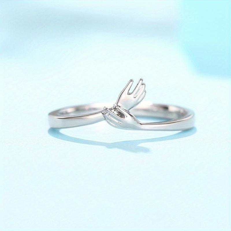1 Stück Einfacher und Klassischer Ring Handshake Handgelenk Design, Einzelner Ring Modisch für den täglichen Gebrauch Trendiger Stil