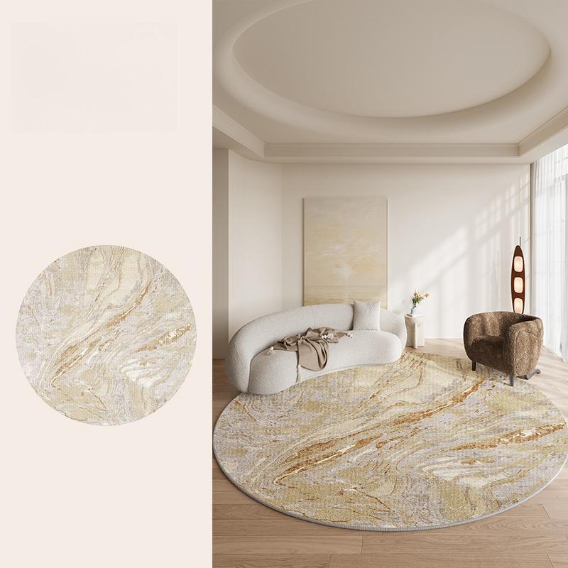 Modern Style Bedroom Decor Round Carpet Minimalist Carpets for Living Room Thicken Plush Bedside Floor Mat Fluffy Soft Study Rug