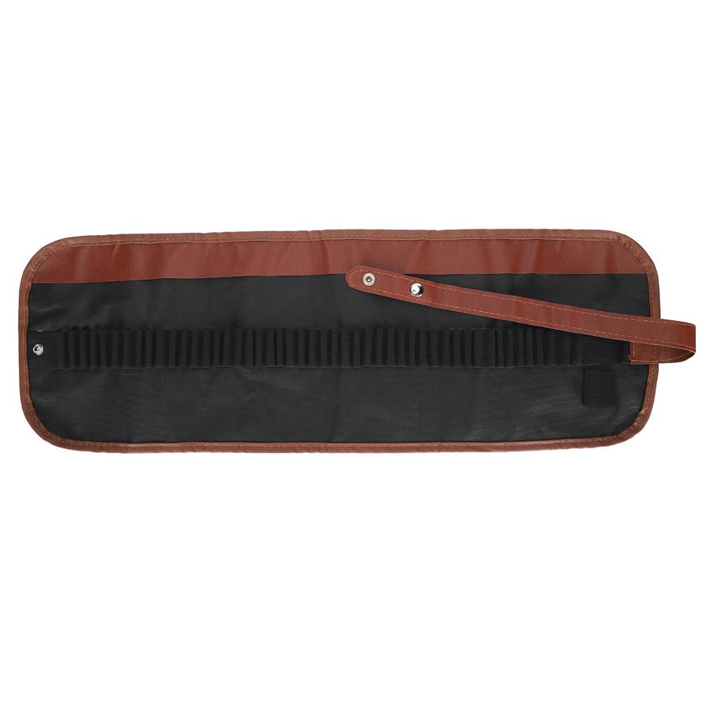 Pencil Rollable Foldable Pouch Pen Storage Organizer Wrap Holder for School OfficeRoll Type 48 Slot Black