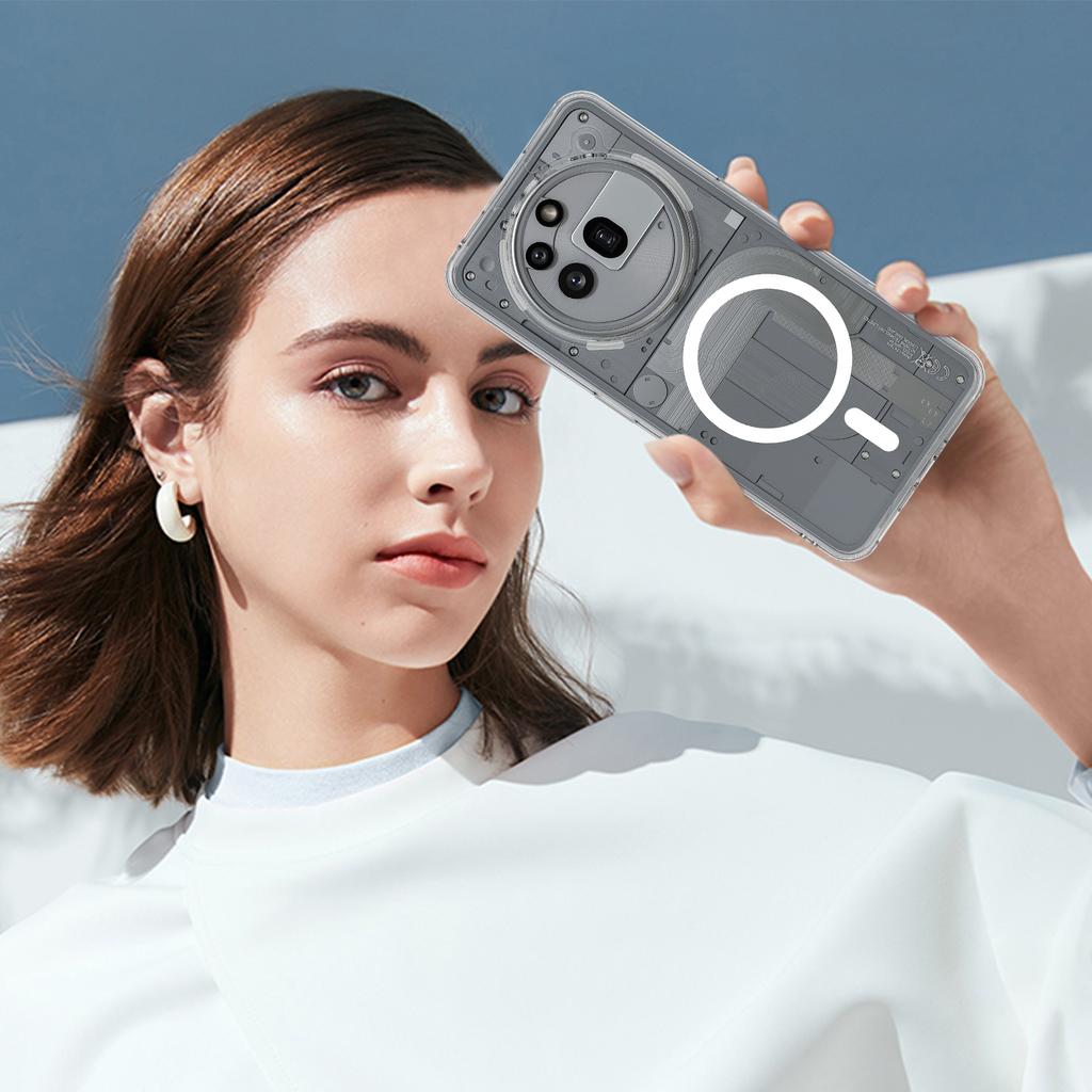 For Nothing Phone (3a) Pro Clear Phone Case Compatible with MagSafe TPU+Acrylic Back Cover