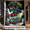 Monster Truck (68) Theme Custom Tapestry Personalized Custom Name Text Wall Hanging Tapestry Home Decor Background Cloth