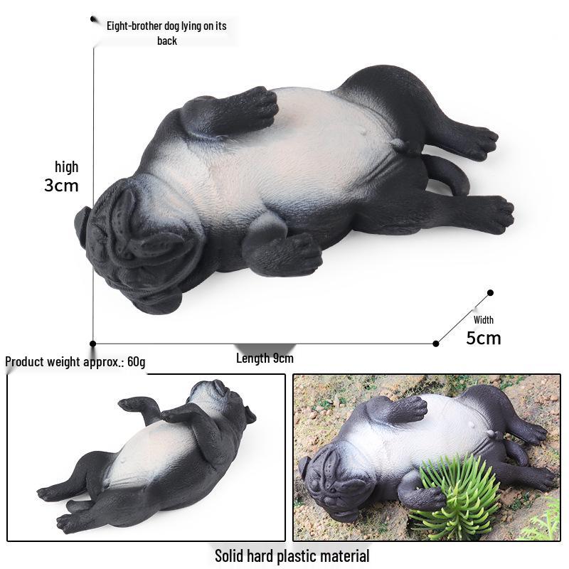 Peeing Pug Simulation Toy - Children s Cognitive Model Animal Ornament