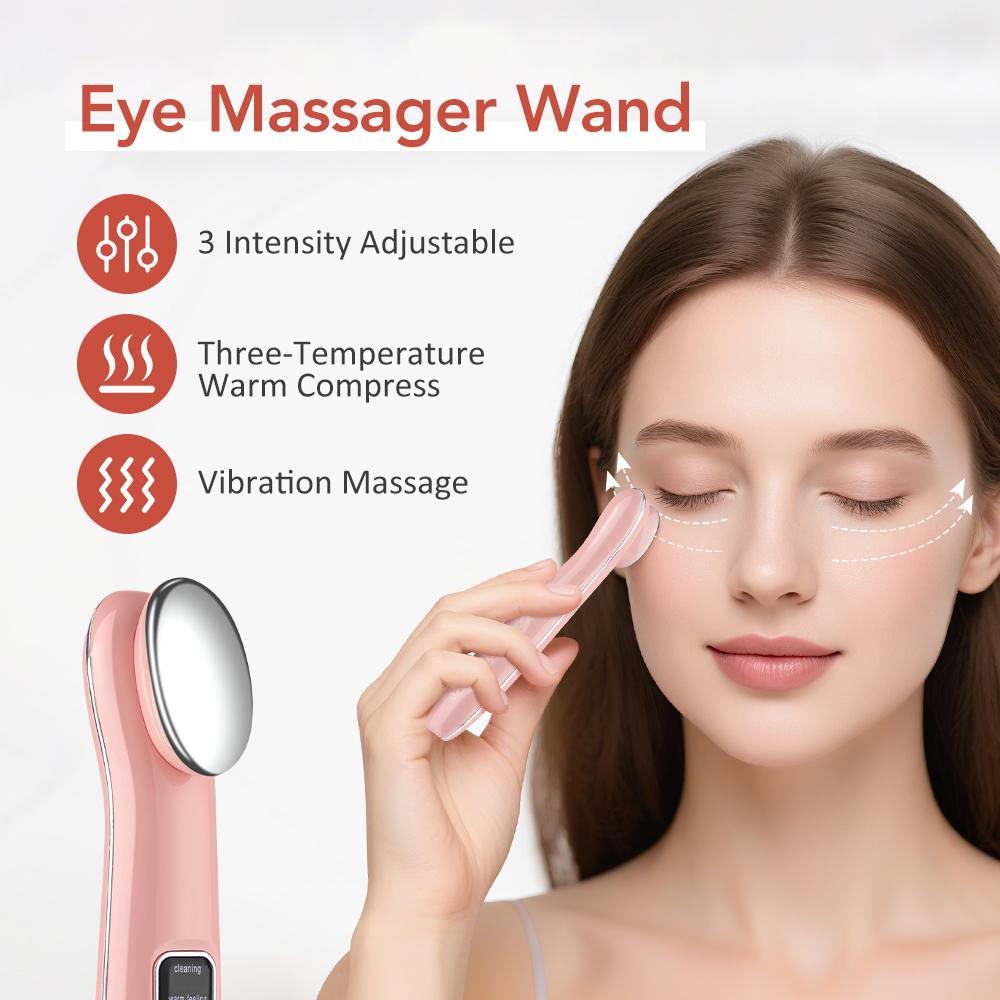 Portable 3 Modes Heating Eye Massager Handheld Hot Therapy Vibration Eye Massage Tool Eye Lifting Massager Relieving Eye Care