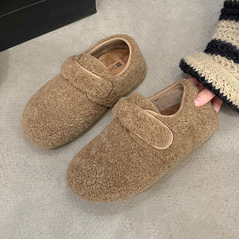 

Mao Mao shoes women s outer wear velvet new winter Mary Jane shoes warm evening shoes 40 хаки