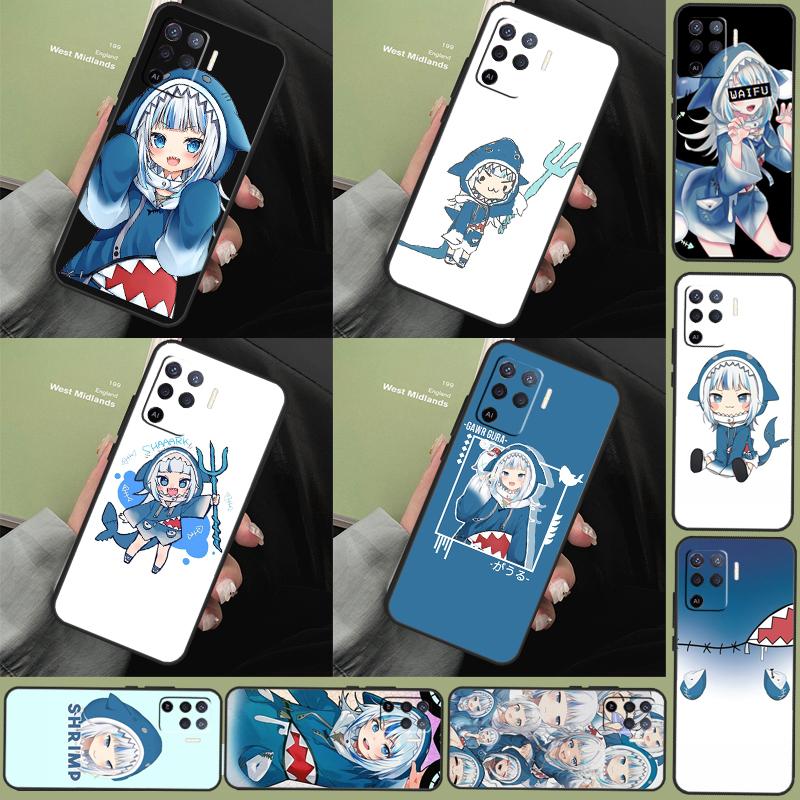 Anime Hololive Gawr Gura Case For Oppo A18 A38 A58 A78 A98 A79 A40 A60 A80 A16 A76 A96 A15 A74 A94 A54 A77 A17 Cover