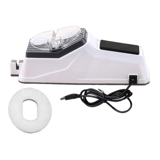 Electric Knife Sharpener Non-slip Base Easy To Clean USB Powered Multifunctional Ergonomic Design Knife Sharpener
